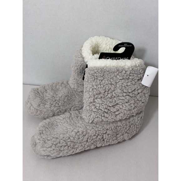 NEW!! Cuddl Duds Cozy Slippers Sz M 8-10 Shoe Size Gray Cozy Comfort - Picture 1 of 4